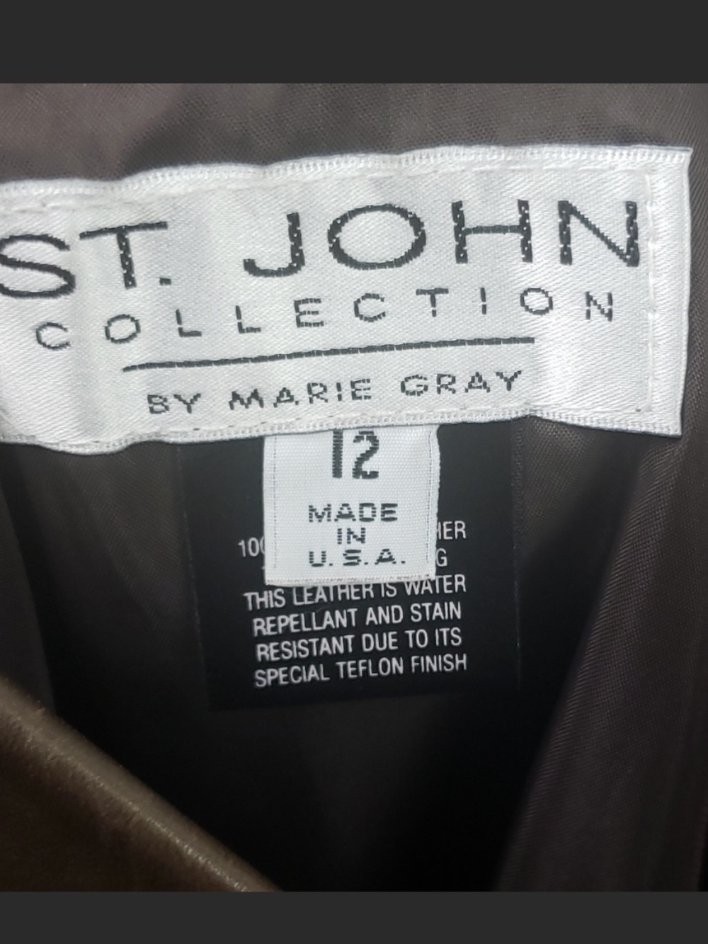 St John Collection Leather Skirt - Picture 7 of 12